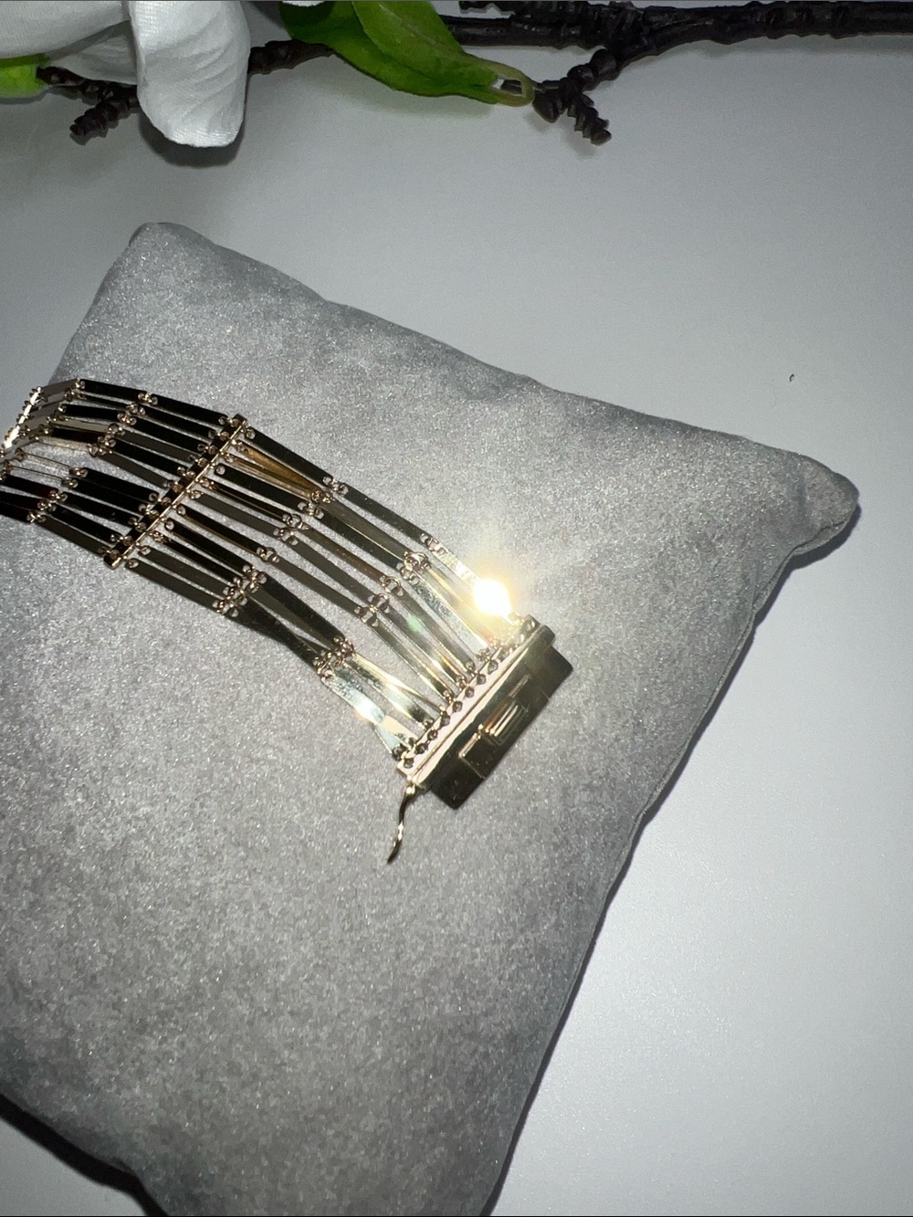 NWT LANA JEWELRY LASER CUT RECTANGLE CHAINMAIL BRACELET 14k GOLD - Picture 9 of 12